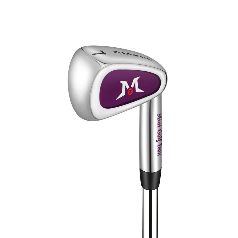 mazel golf mini 7 iron club purple