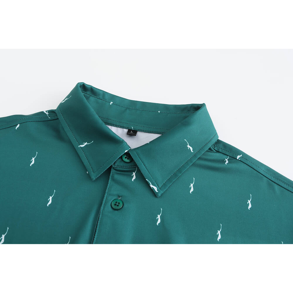 Dark fashion green golf shirt