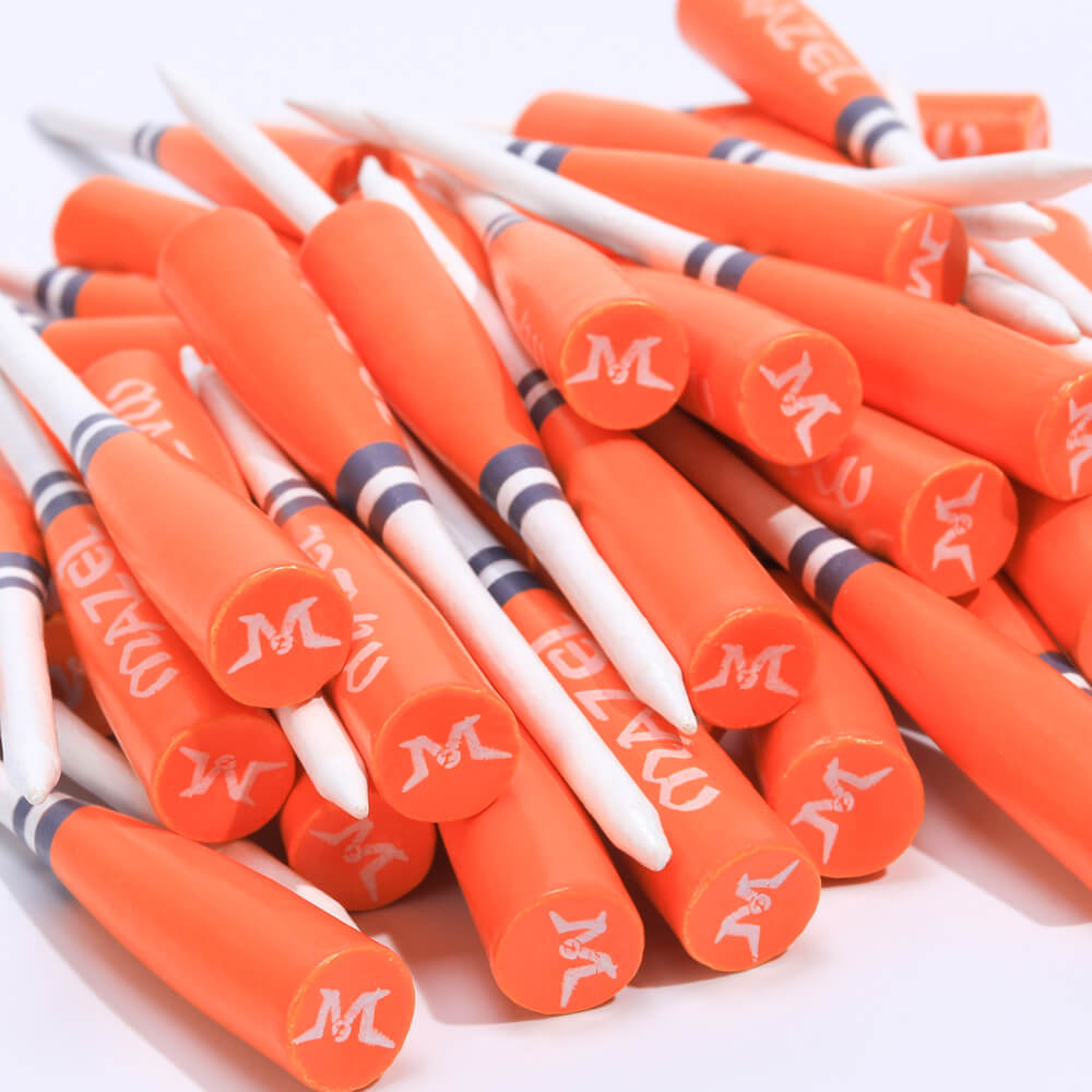 baseball bat shaped golf tees orange 1