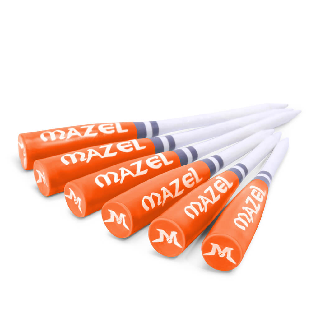 baseball bat shaped golf tees orange 2