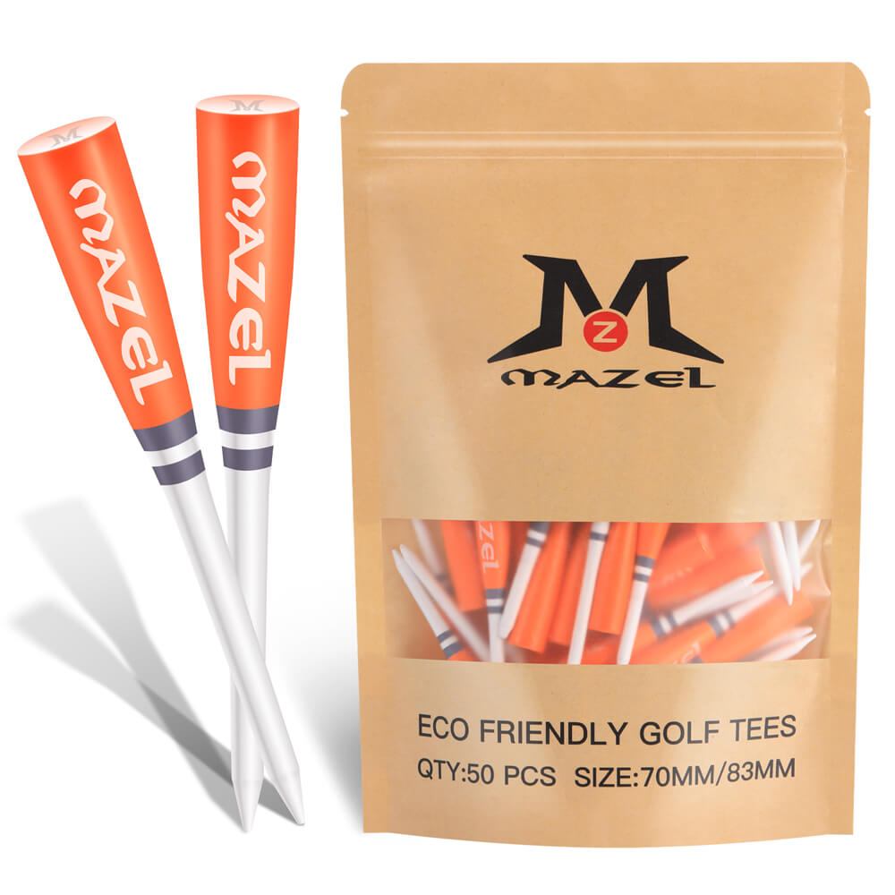 baseball bat shaped golf tees orange 3