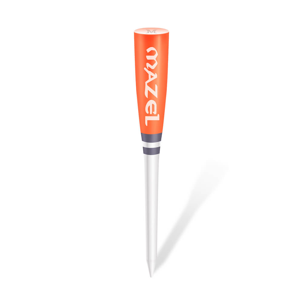 baseball bat shaped golf tees orange 4