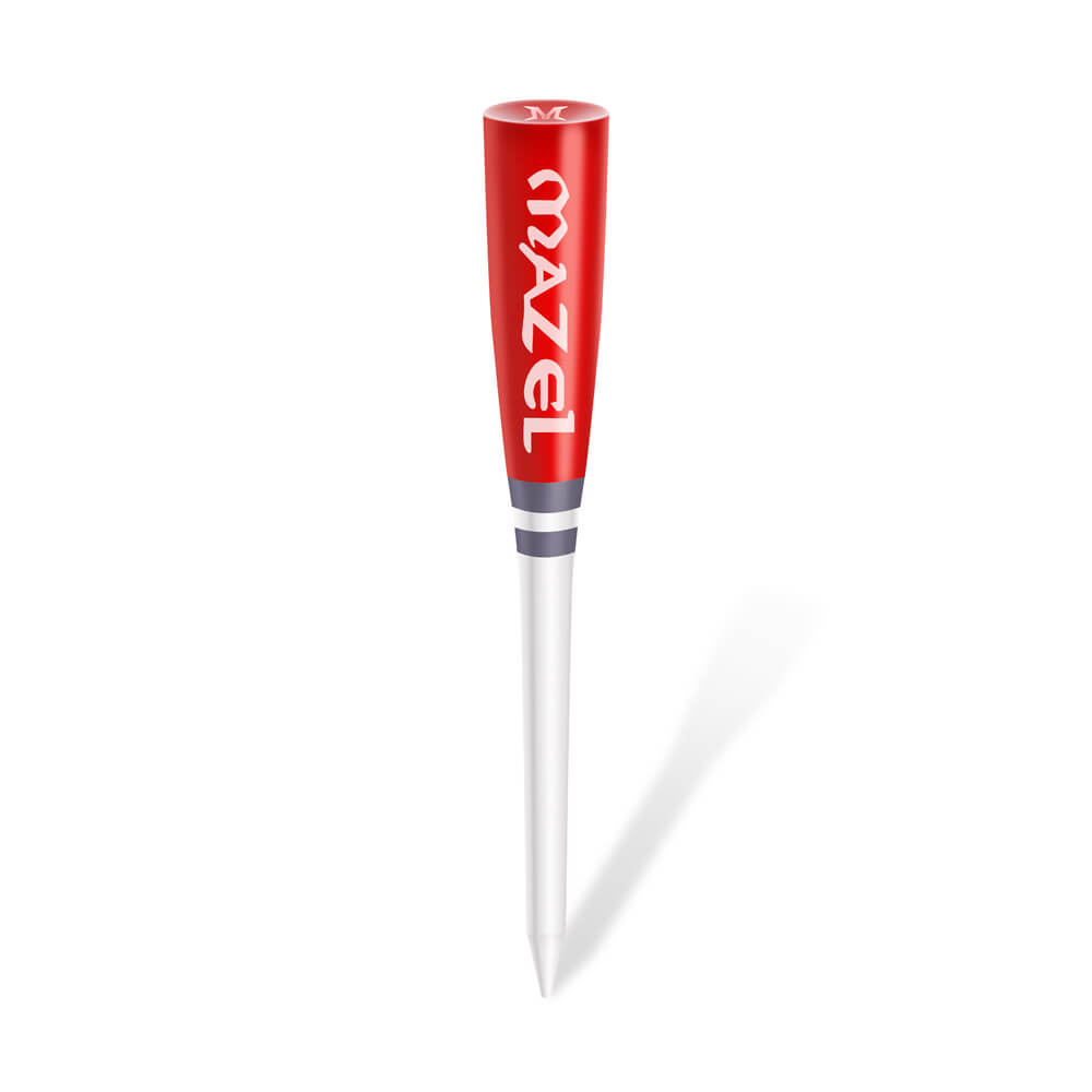 baseball bat shaped golf tees red 2