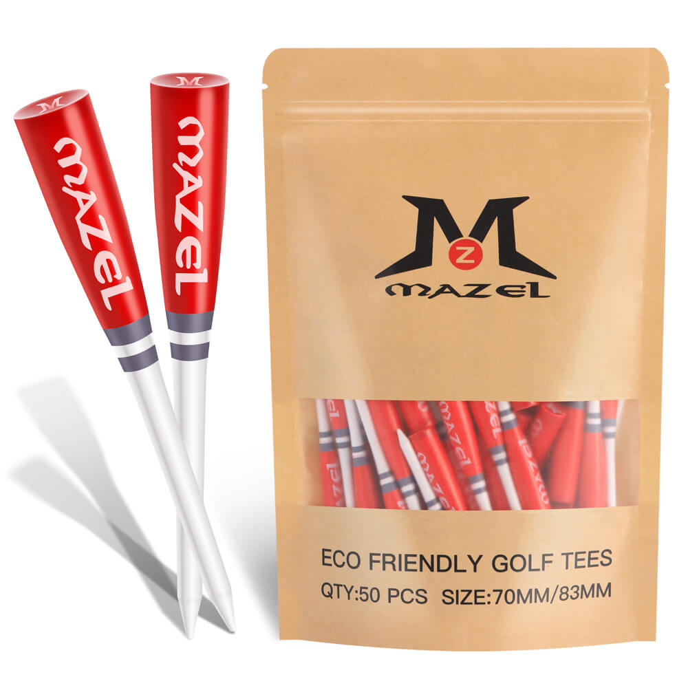 baseball bat shaped golf tees red 4